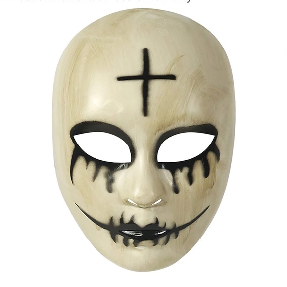 The Purge Cross Mask Anarchy Mask Horror Masked Halloween Costume Party NWT - Picture 2 of 4